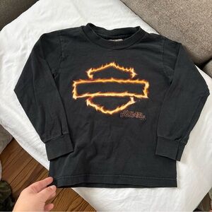 Vintage Harley Davidson flame longsleeve tee